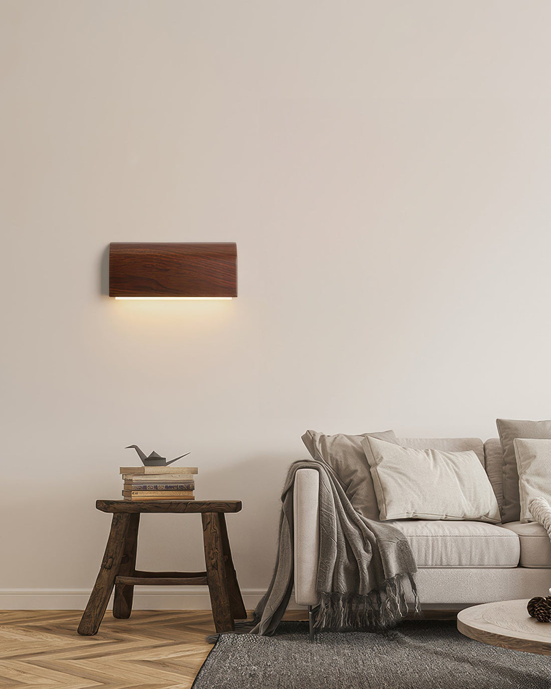 Designer Inspired Nordic Woodgrain Sconce