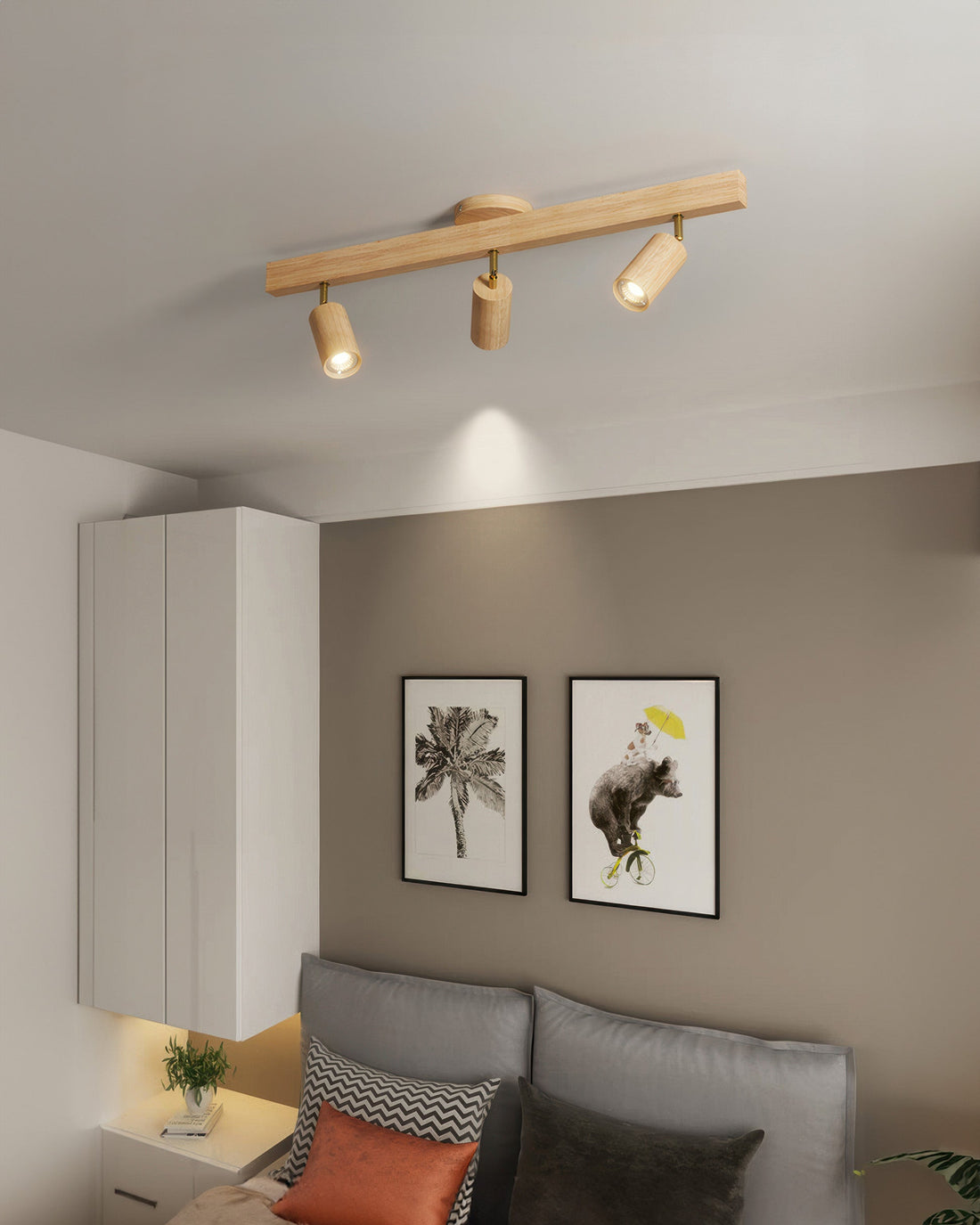 Walnut Gallery Track Light