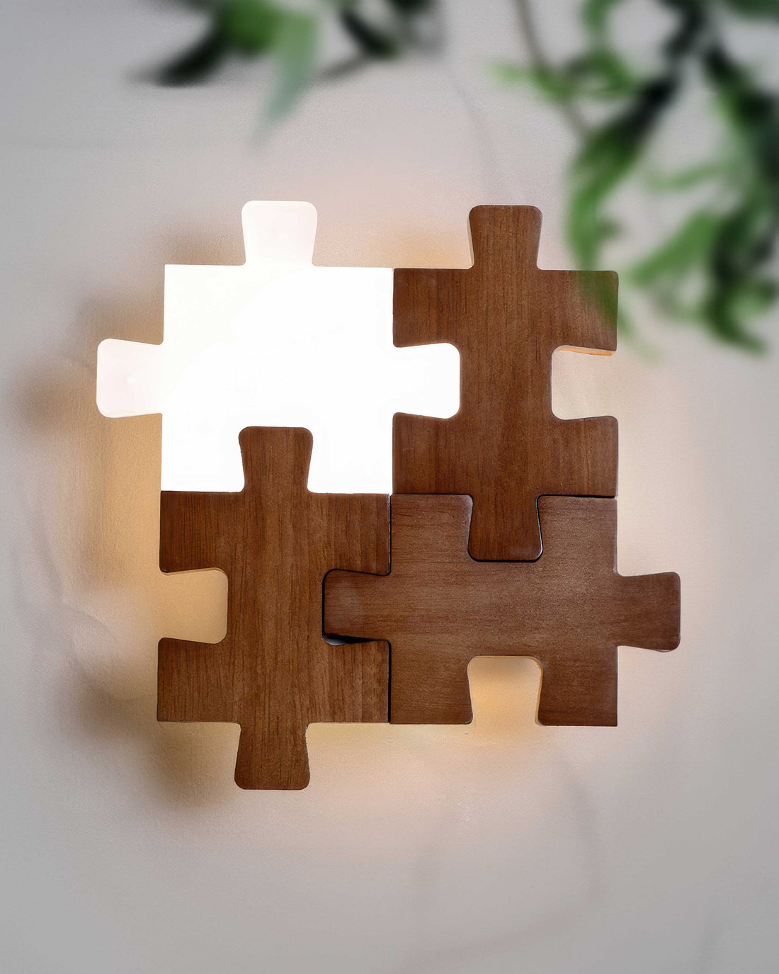 Nordic Wood Puzzles Light LED Wall Sconce Lamp