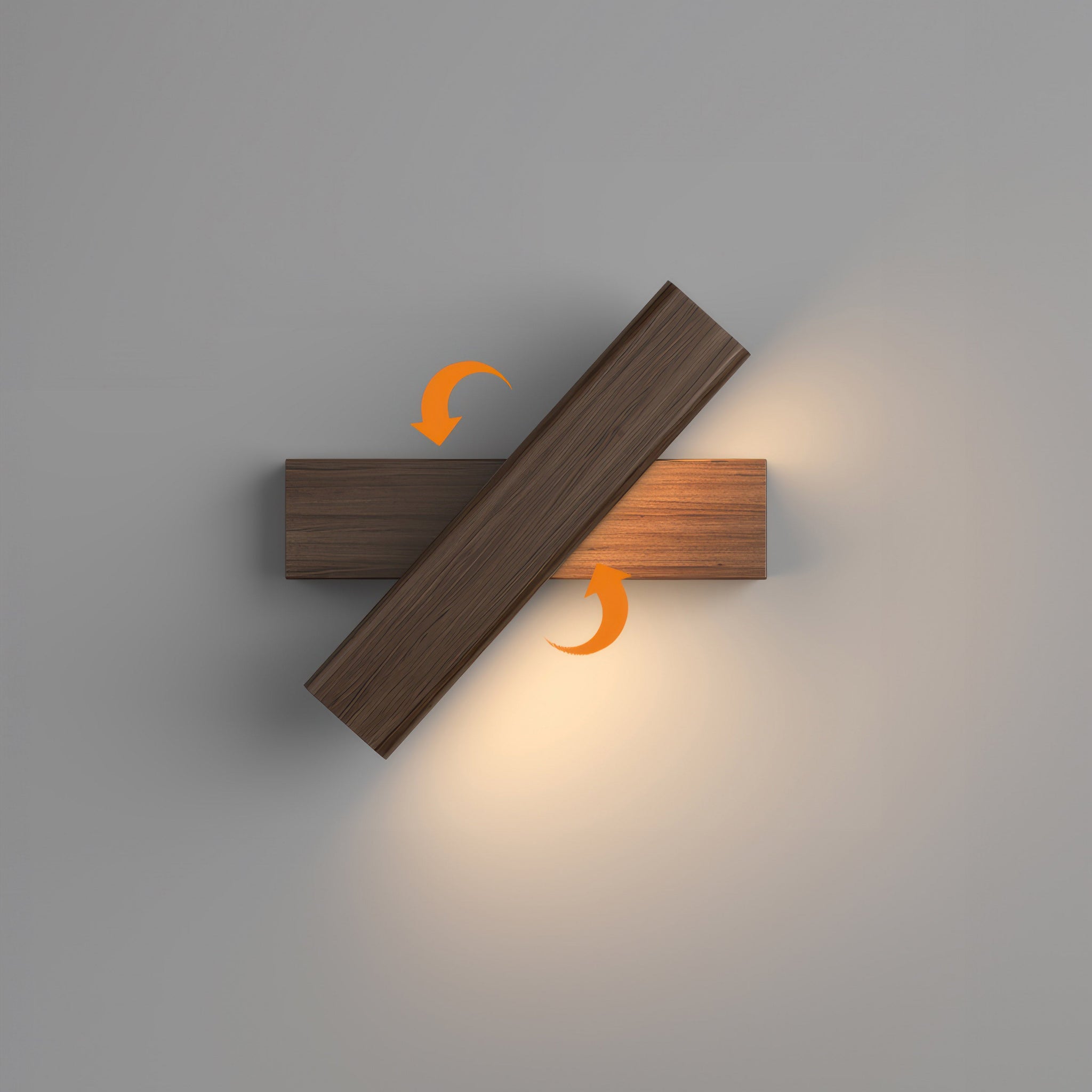 Nordic Wood Grain Rotatable Wall Lamp