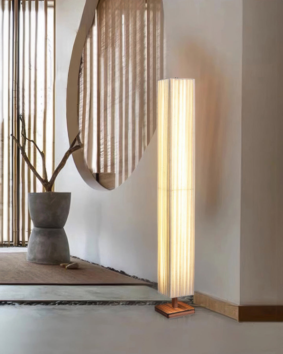 Simplicity Oriental Wabi-Sabi Floor Lamp